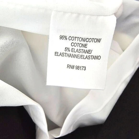 NWT W‎ by Worth Black Dress 2 White Stretch Cotton Twill Stripe Cutaway Mini - Picture 10 of 11